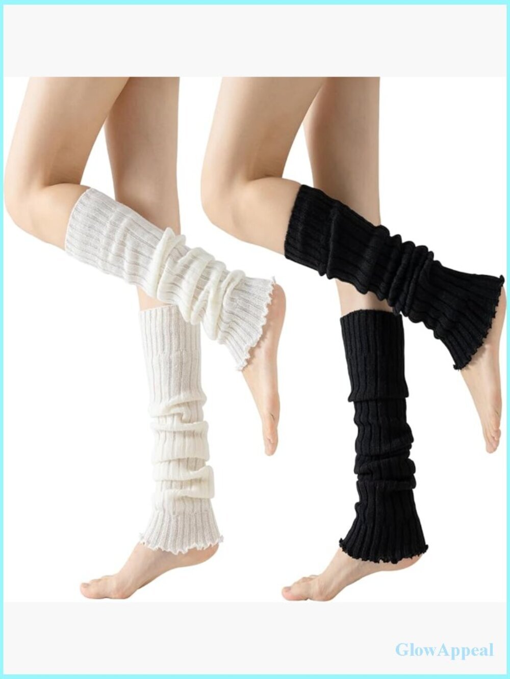 Ribbed Leg Warmers, Slouchy Knit Socks for Dance Yoga Costume 80s Retro
